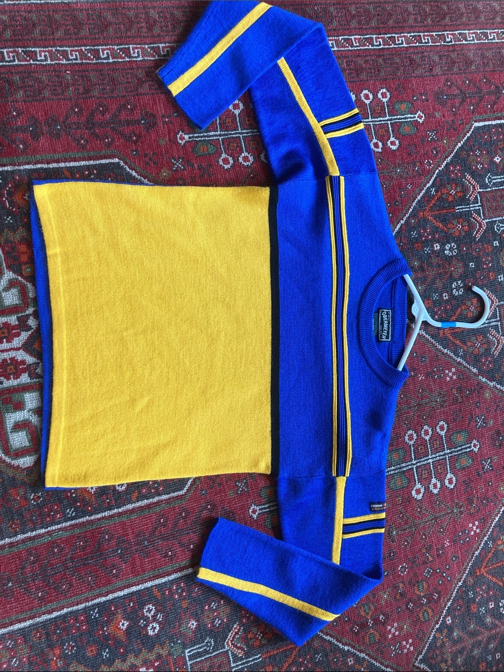 Obermeyer Kids Blue and Yellow Striped Sweater size: preschool L 10?